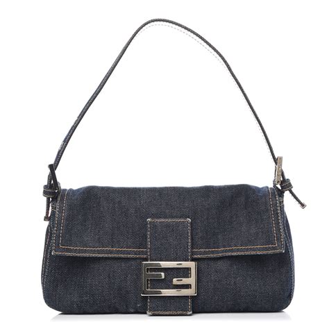 fendi light blue bag|fendi denim baguette sale.